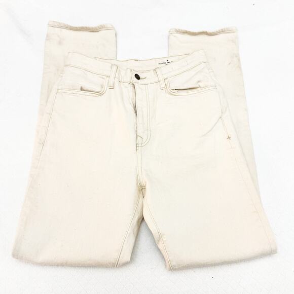 Imogene and Willie Sophie Straight Leg Cream Denim Jeans Size 30 - Picture 4 of 9